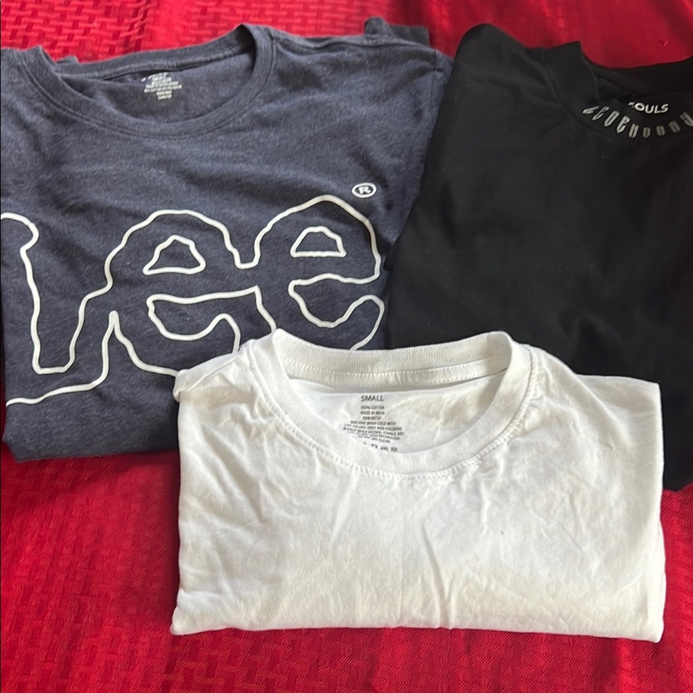 Lee Graphic Tee Bundle - Black, White, Gray